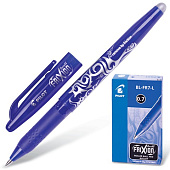 Ручка "Пиши-стирай" гелевая PILOT "Frixion", корпус синий, узел 0,7 мм, линия 0,35 мм, синяя, BL-FR-7