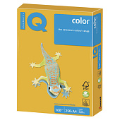 Бумага IQ (АйКью) color, А4, 160 г/м2, 250 л., интенсив солнечно-желтая, SY40