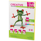 Бумага CREATIVE color (Креатив), А4, 80 г/м2, 50 л., неон желтая, БНpr-50ж