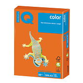 Бумага IQ (АйКью) color, А3, 80 г/м2, 500 л., интенсив оранжевая, OR43