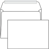 Конверты С4, комплект 500 шт., отрывная полоса STRIP, белые, 229х324 мм