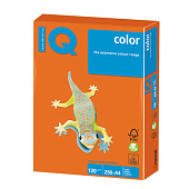 Бумага IQ (АйКью) color, А4, 120 г/м2, 250 л., интенсив оранжевая, OR43