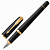 Ручка перьевая PARKER "Urban Core Muted Black GT", черный матовый лак, латунь, позолота, синяя, 1931593
