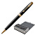 Ручка шариковая PARKER "Sonnet Lacquer GT", корпус черный лак, латунь, позолоченные детали, черная, 1931497