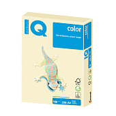 Бумага IQ (АйКью) color, А4, 160 г/м2, 250 л., пастель ванильная, BE66
