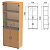 Шкаф закрытый со стеклом "Эко", 720х355х1830 мм, цвет бук бавария (КОМПЛЕКТ)