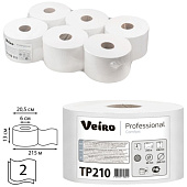 Бумага туалетная 215 м, VEIRO (Система T8), Comfort, комплект 6 шт., с центральной вытяжкой, 2-слойная, ТР210