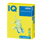Бумага IQ (АйКью) color, А3, 80 г/м2, 500 л., неон желтая, NEOGB