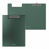Папка-планшет ERICH KRAUSE "Diamond Original", А4 (227х320х15 мм), с прижимом и крышкой, пластиковая, зеленая, 1.30 мм, 50149