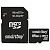 Карта памяти micro SDXC, 64 GB, SMARTBUY, 10 Мб/сек. (class 10), с адаптером, SB64GBSDCL10-01
