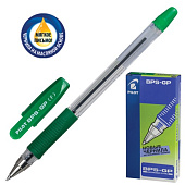 Ручка шариковая масляная PILOT "BPS-GP", корпус прозрачный, узел 0,7 мм, линия 0,32 мм, зеленая, BPS-GP-F