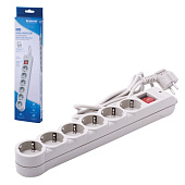 Сетевой фильтр DEFENDER DFS605, 6 розеток, 5 м, белый, 99408