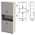 Шкаф полузакрытый "Этюд", 800х384х1942 мм, цвет серый (КОМПЛЕКТ)