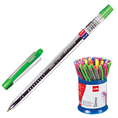 Ручка шариковая масляная CELLO "Slimo", детали ассорти, узел 0,7 мм, линия 0,5 мм, синяя, 305088020