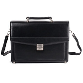 Портфель из натуральной кожи, черный