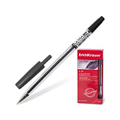 Ручка шариковая масляная ERICH KRAUSE "Ultra-10", корпус прозрачный, узел 0,7 мм, линия 0,26 мм, черная, 13874