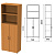 Шкаф полузакрытый "Фея", 740х390х2000 мм, цвет орех милан (КОМПЛЕКТ)