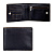 Портмоне мужское FABULA "Kansas", натуральная кожа, отстрочка, кнопка, 120х90 мм, черное, PM.27.TX