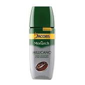 Кофе молотый в растворимом JACOBS MONARCH "Millicano", сублимированный, 95 г, стеклянная банка, 41015