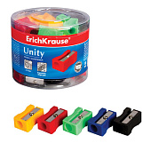 Точилка ERICH KRAUSE "Unity", пластиковая, прямоугольная, цвет ассорти, 38012