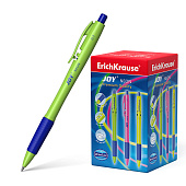 Ручка шариковая масляная автоматическая ERICH KRAUSE "Ultra Glide Joy Neon", узел 0,7 мм, линия 0,35 мм, синяя, 43347, 46524