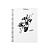 Тетрадь А5, 80 л. ERICH KRAUSE "Blossom, Black and White" с пластиковой обложкой на спирали, клетка, 54118