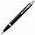 Ручка шариковая PARKER "IM Core Black Lacquer CT", черный глянцевый лак, латунь, хром, синяя, 1931665