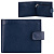 Портмоне мужское FABULA "Largo", натуральная кожа, застежка-кнопка, 125х97 мм, синее, PM.44.LG