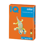 Бумага IQ (АйКью) color, А4, 80 г/м2, 100 л., интенсив оранжевая, OR43