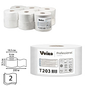 Бумага туалетная 200 м, VEIRO (Система T2/Q2), комплект 12 шт., Comfort, 2-слойная, T203