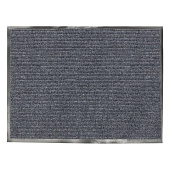 Коврик входной ворсовый влаго-грязезащитный VORTEX, 90х120 см, толщина 7 мм, серый, 22093