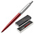 Ручка шариковая PARKER "Jotter Kensington CT", корпус красный металлик, нержавеющая сталь, синяя, 1953187