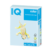 Бумага IQ (АйКью) color, А4, 160 г/м2, 250 л., пастель светло-голубая, BL29