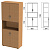 Шкаф полузакрытый "Этюд", 800х384х1942 мм, цвет бук бавария (КОМПЛЕКТ)