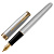 Ручка перьевая PARKER "Sonnet Stainless Steel GT", корпус серебристый, нержавеющая сталь, позолоченные детали, черная, 1931504
