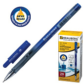 Ручка шариковая масляная BRAUBERG "Profi-Oil", корпус с печатью, узел 0,7 мм, линия 0,35 мм, синяя, 141632