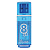 Флэш-диск 8 GB, SMARTBUY Glossy, USB 2.0, синий, SB8GBGS-B