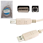 Кабель USB 2.0 AM-BM, 1,8 м, DEFENDER, для подключения принтеров, МФУ и периферии, 83763