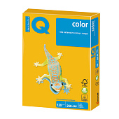 Бумага IQ (АйКью) color, А4, 120 г/м2, 250 л., интенсив солнечно-желтая, SY40
