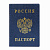 Обложка "Паспорт России", вертикальная, ПВХ, цвет синий, "ДПС", 2203.В-101