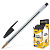 Ручка шариковая BIC "Cristal", корпус прозрачный, узел 1 мм, линия 0,32 мм, черная, 847897