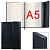 Ежедневник GALANT недатированный, А5, 148х218 мм, "Black", 160 л., под гладкую кожу, магнитный клапан, черный, 126272