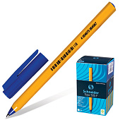 Ручка шариковая SCHNEIDER (Германия) "Tops 505 F", корпус желтый, узел 0,8 мм, линия 0,4 мм, синяя, 150503