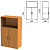 Шкаф полузакрытый "Фея", 740х390х1220 мм, цвет орех милан (КОМПЛЕКТ)