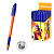 Ручка шариковая ERICH KRAUSE "Ultra Glide U-109 Orange Stick&Grip", корпус оранжевый, треугольный, узел 1 мм, линия 0,3 мм, синяя, 47591