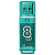 Флэш-диск 8 GB, SMARTBUY Glossy, USB 2.0, зеленый, SB8GBGS-G