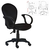 Кресло оператора CH-687AXSN с подлокотниками, черное, CH-687AXSN/#B