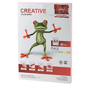 Бумага CREATIVE color (Креатив), А4, 80 г/м2, 100 л., пастель розовая, БПpr-100р
