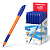 Ручка шариковая ERICH KRAUSE "Ultra Glide U-109 Orange Stick&Grip", корпус оранжевый, треугольный, узел 1 мм, линия 0,3 мм, синяя, 47591