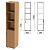 Шкаф полузакрытый "Этюд", 400х384х1942 мм, цвет бук бавария (КОМПЛЕКТ)